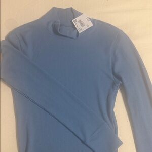 American Eagle Outfitters Light Blue Turtleneck Sweater